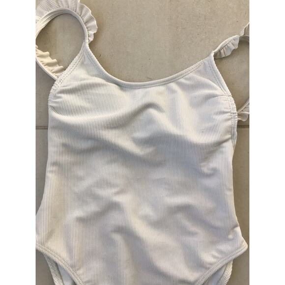 Xhilaration Swim One Piece Swimsuit Ribbed Ruffled Swimwear - Picture 2 of 10